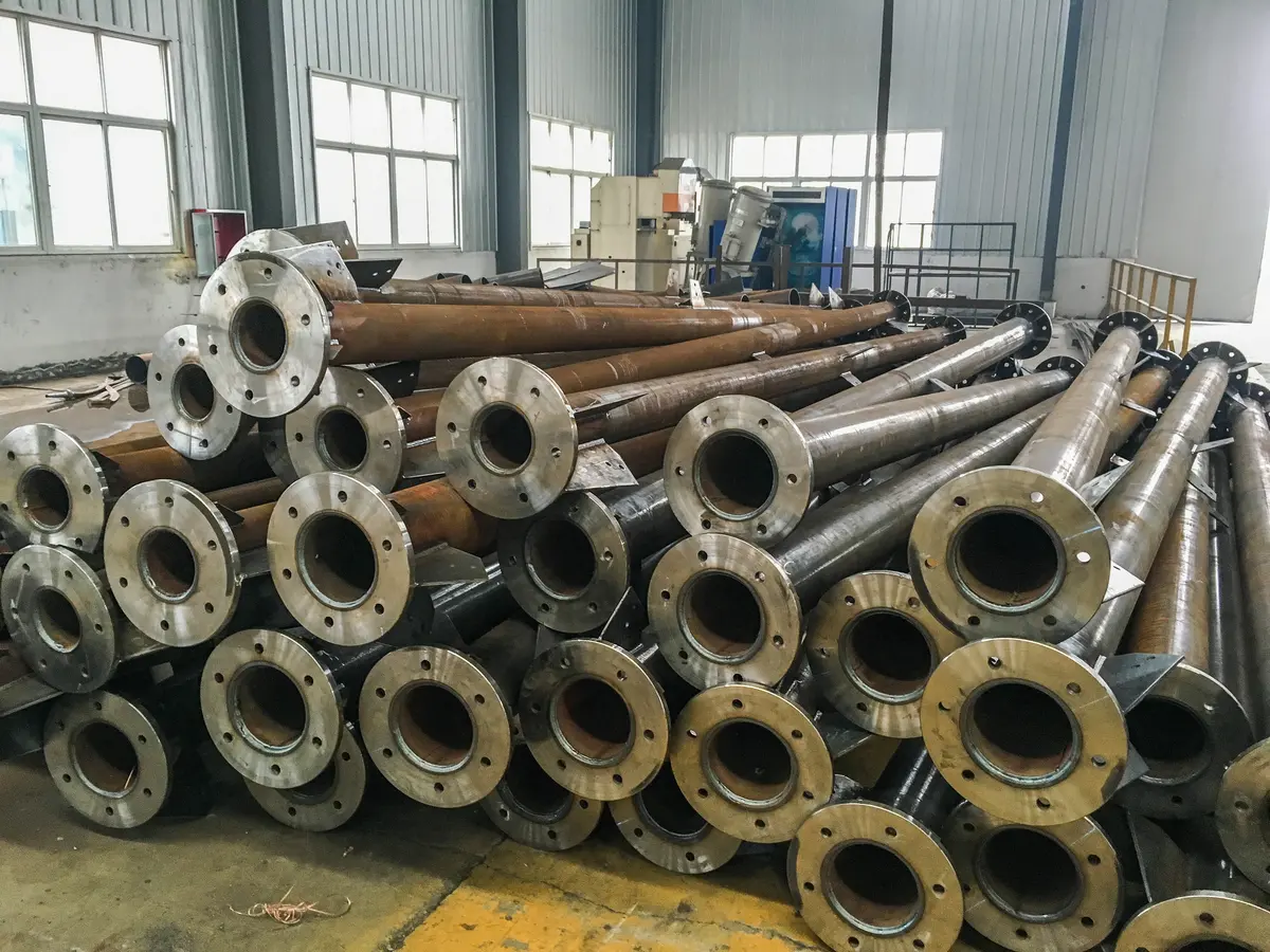 Fabricated steel poles
